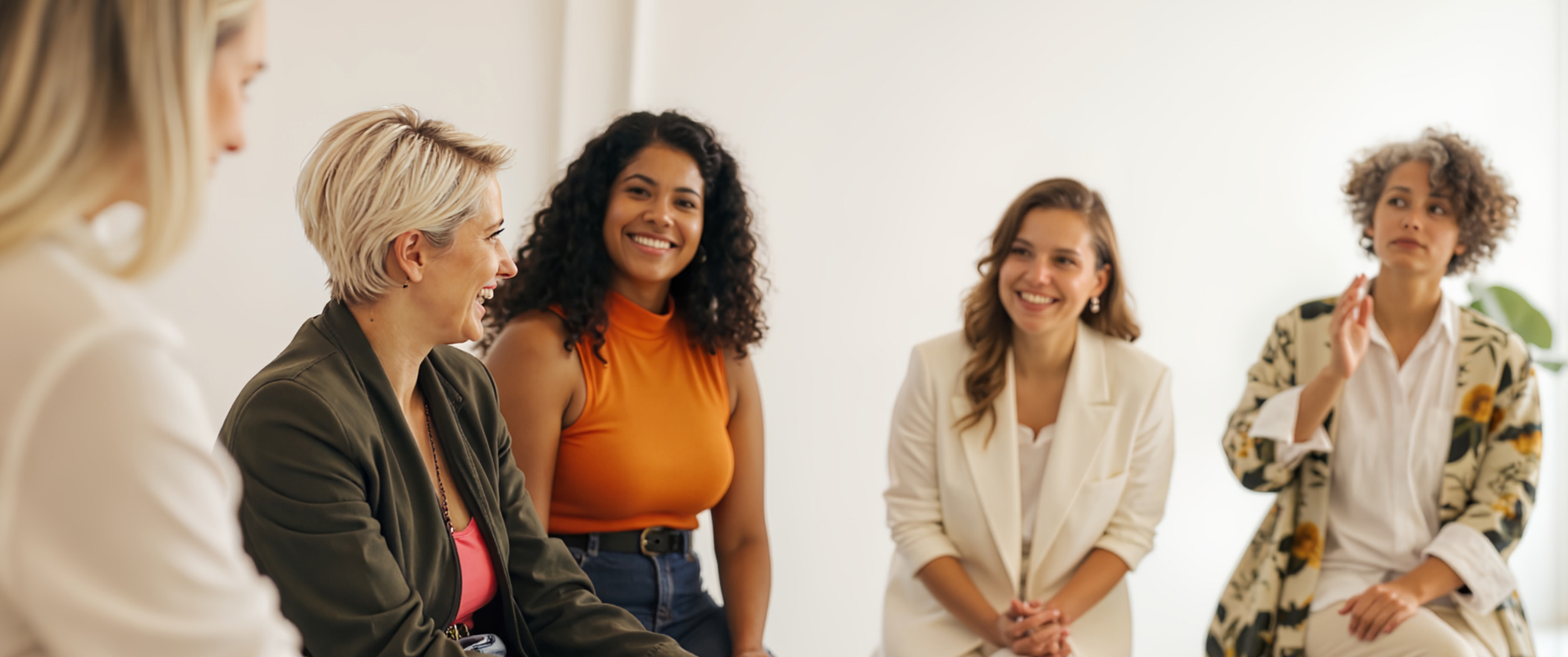 Frauen Diskutieren in einer Runde